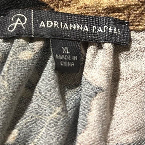 Adrianna Papell Floral Top Tunic Long Sleeve Size X Large - Picture 8 of 9